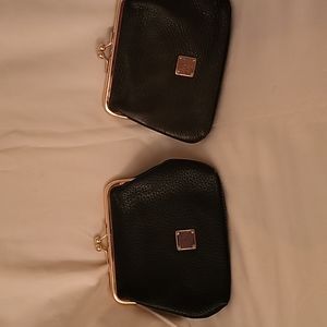 Dooney and Bourke black and brown card coin purses (2)